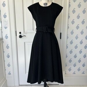 Abbey Glass Black Houndstooth Olivia Dress Women’s Size XS